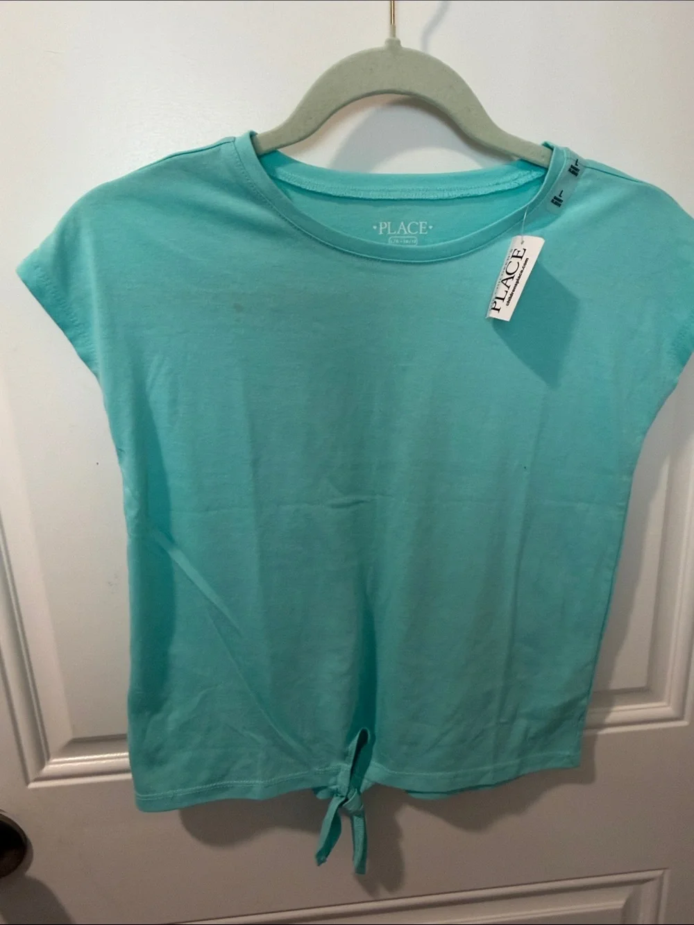 The Children's Place girls size 12 NWT White & Mint Green - Shorts & Tee
